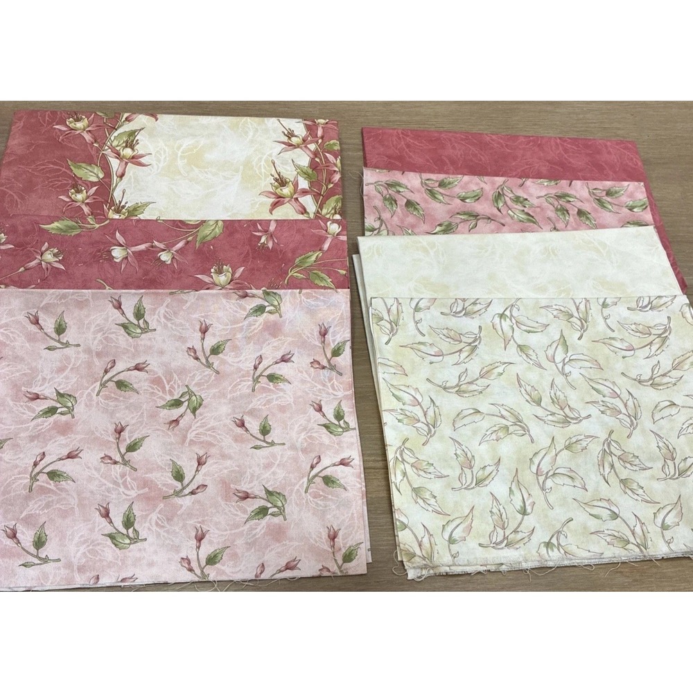 Floral Quilting Fabric Bundle Fuchsia Jackie Robinson Maywood Studio 7 Pieces